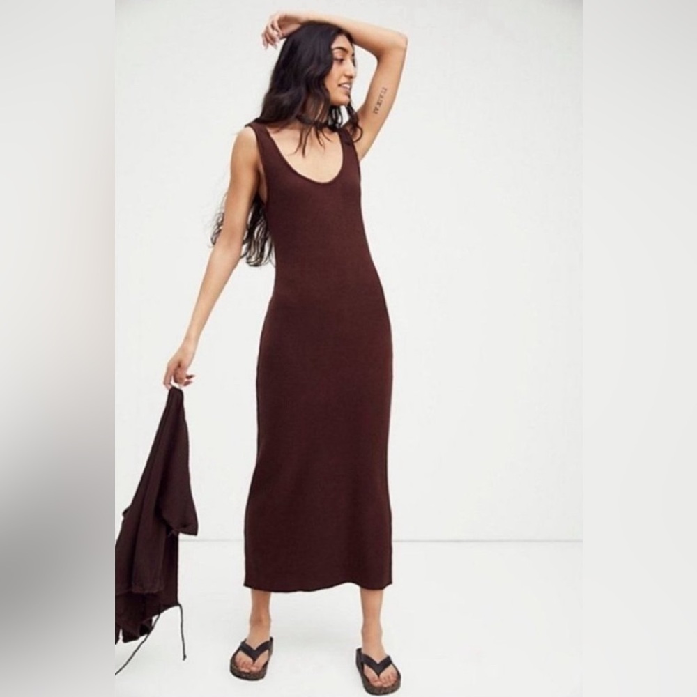 Free People Beach Blaine Ribbed Bodycon Dress